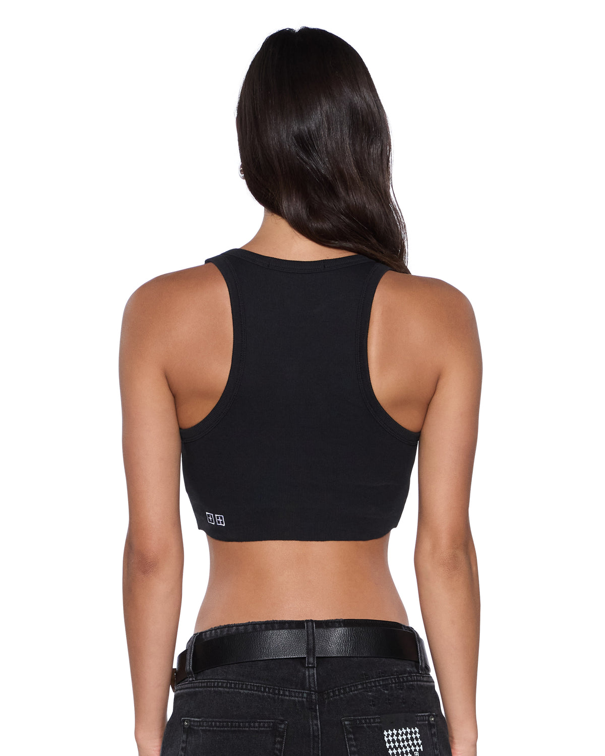 WOMENS 1999 ORIGIN CROPPED TANK BLACK TEES