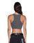 WOMENS  1999 ORIGIN CROPPED TANK CHARCOAL SLIM TEES