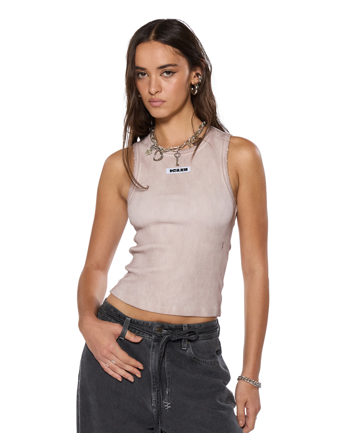 Womens Labels Syndicate Xtra Bloom Fitted Fashion Tops - Pink