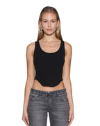Womens Muse Tank Black Fitted Tees - Black