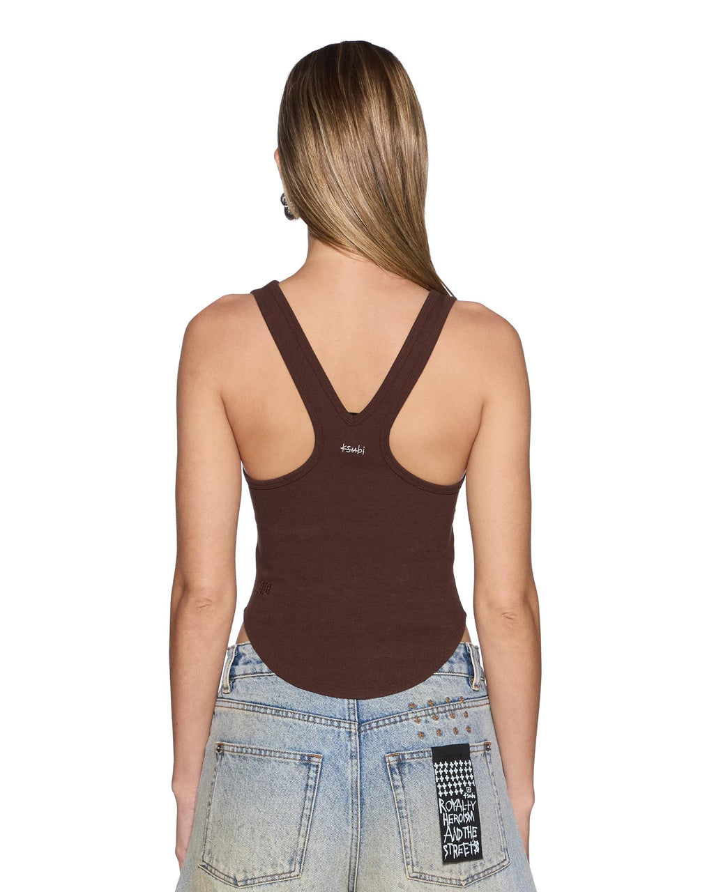 Womens Muse Tank Chocolate Regular Tees - Brown