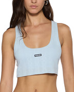 Womens Sott Origin Crop Tank Ice Mist Fitted Fashion Tops - Blue
