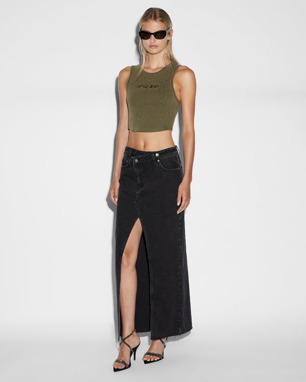 Relax Maxi Skirt Washed Black Denim Ksubi ++
