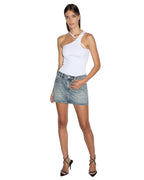 Womens Score Tank White Fitted Tees - White