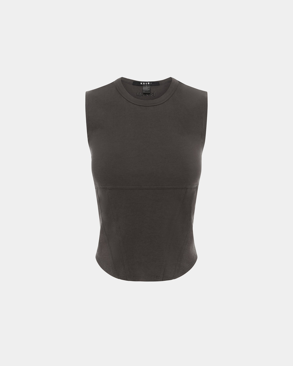 WOMENS STAGED TANK WASHED BLACK TEES