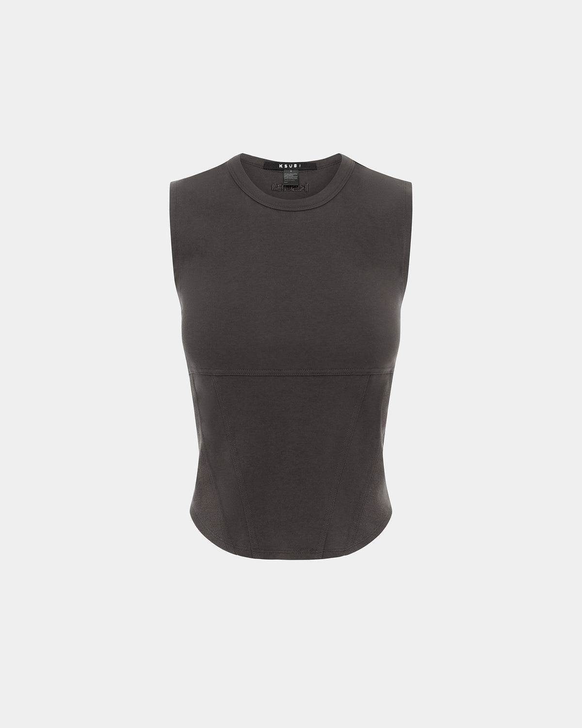 WOMENS STAGED TANK WASHED BLACK TEES