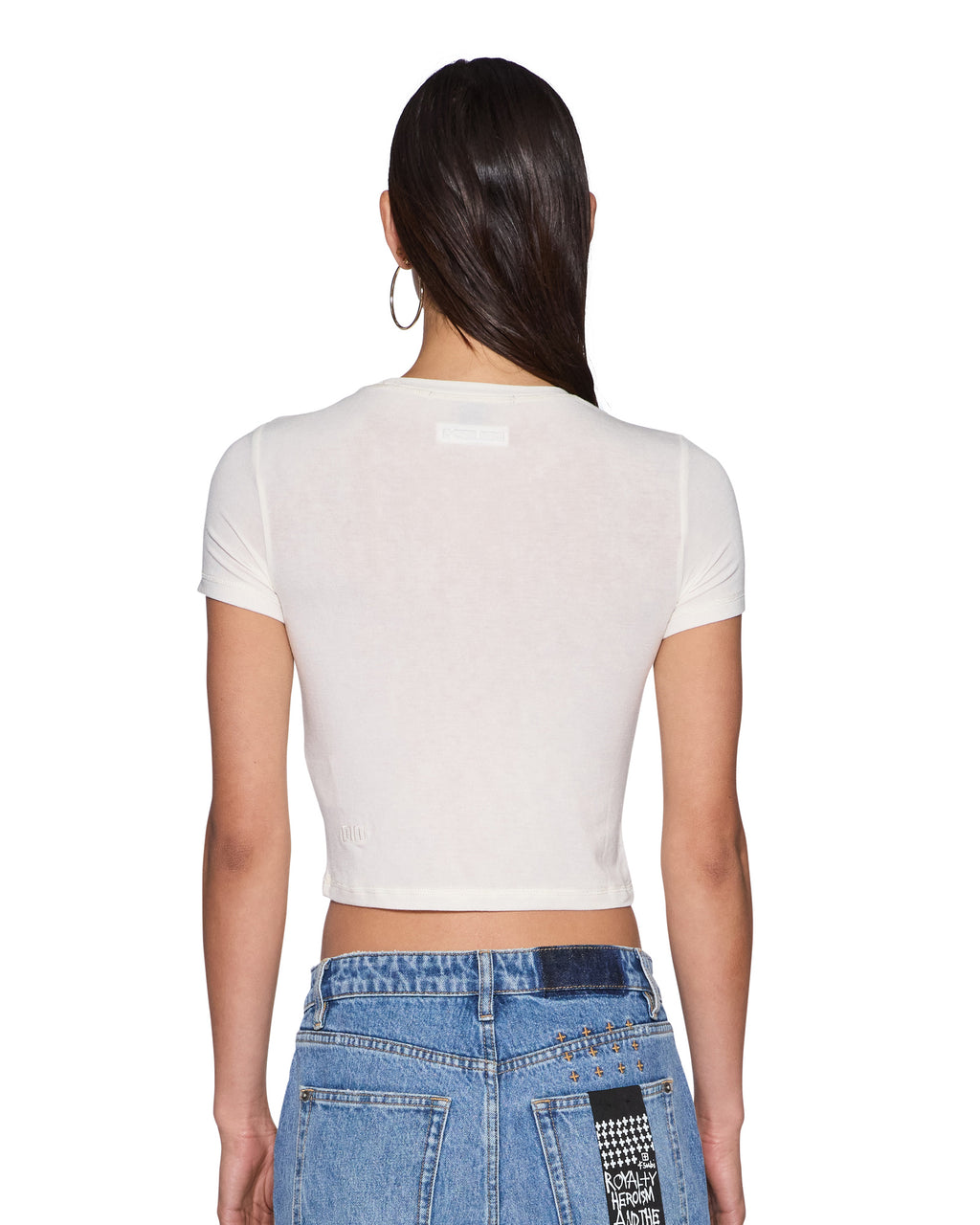 Womens Baby Ss Tee White Cropped Tees - White