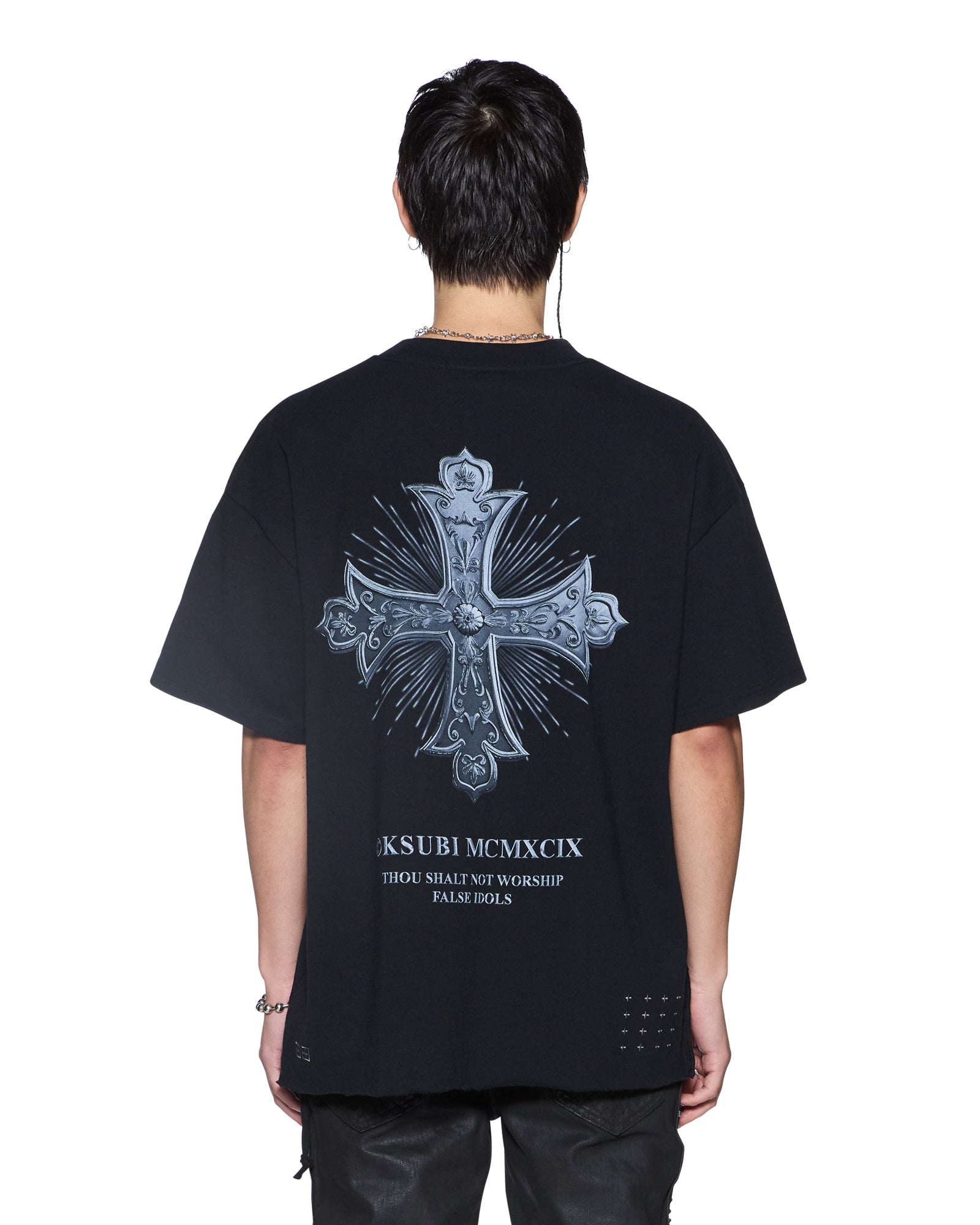 Mens False Idols Ekcess Ss Tee Jet Black Tees | Ksubi ++