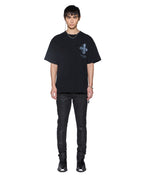 Mens False Idols Ekcess Ss Tee Jet Black Oversized Tees - Black