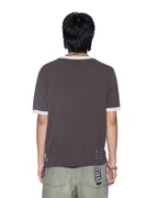MENS HOLIDAY RINGER SS TEE FADED BLACK TEES