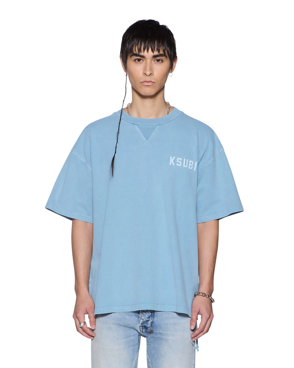 MENS K-LOCK BIGGIE SS TEE SUMMER BLUE TEES