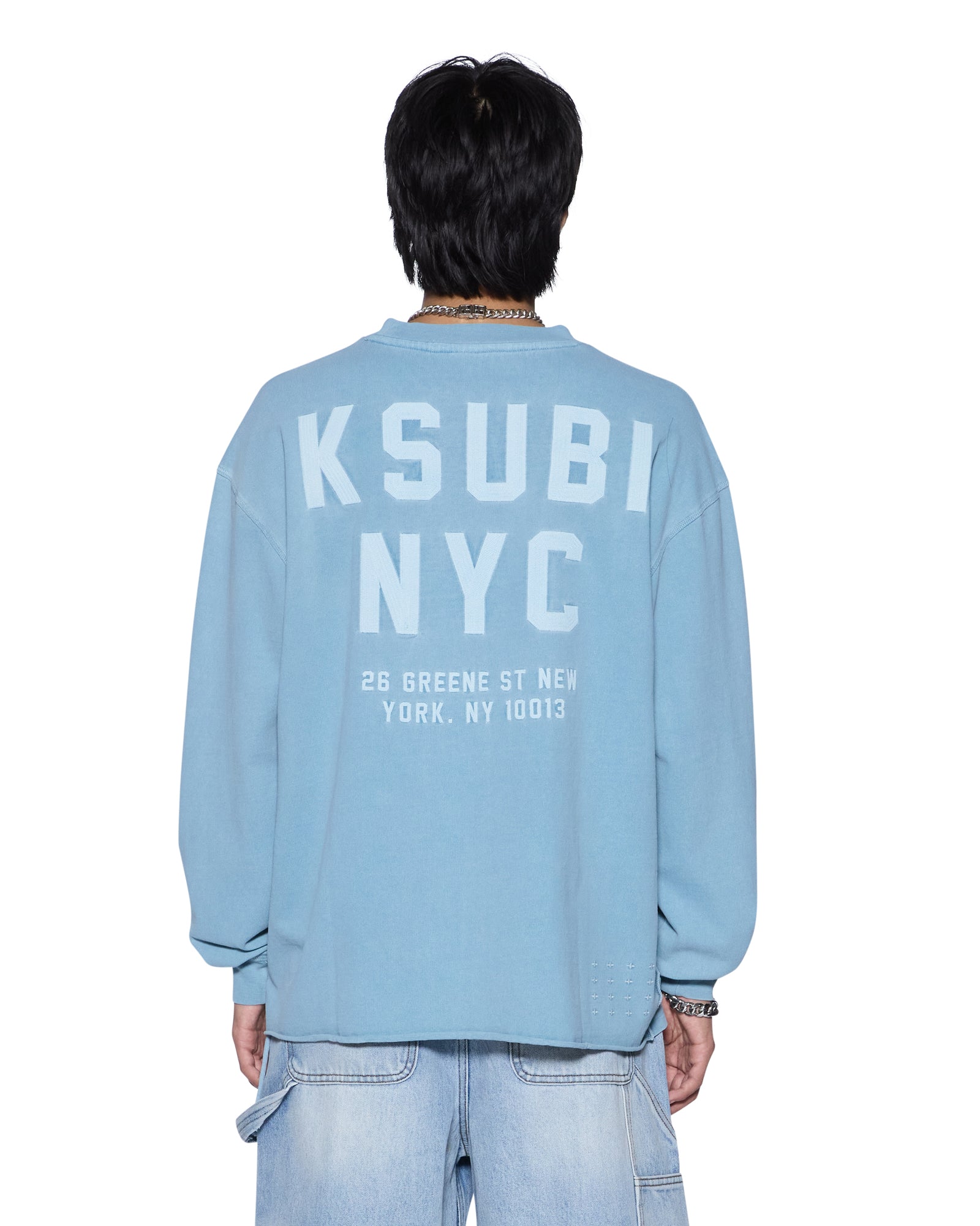 Mens K-lock Ekcess Ls Tee Summer Blue Tees | Ksubi ++