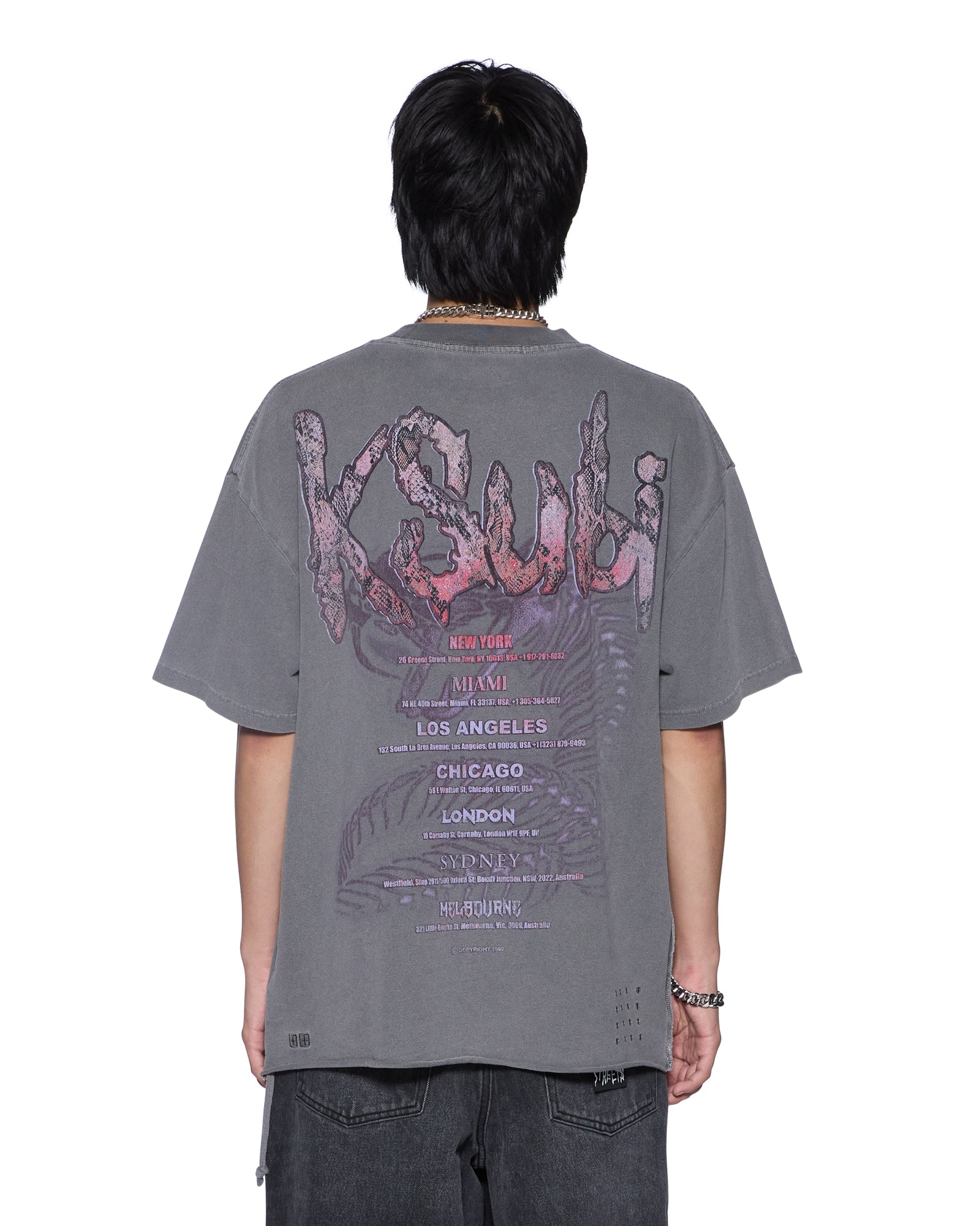 Mens Knotted Ekcess Ss Tee Charcoal Tees | Ksubi ++