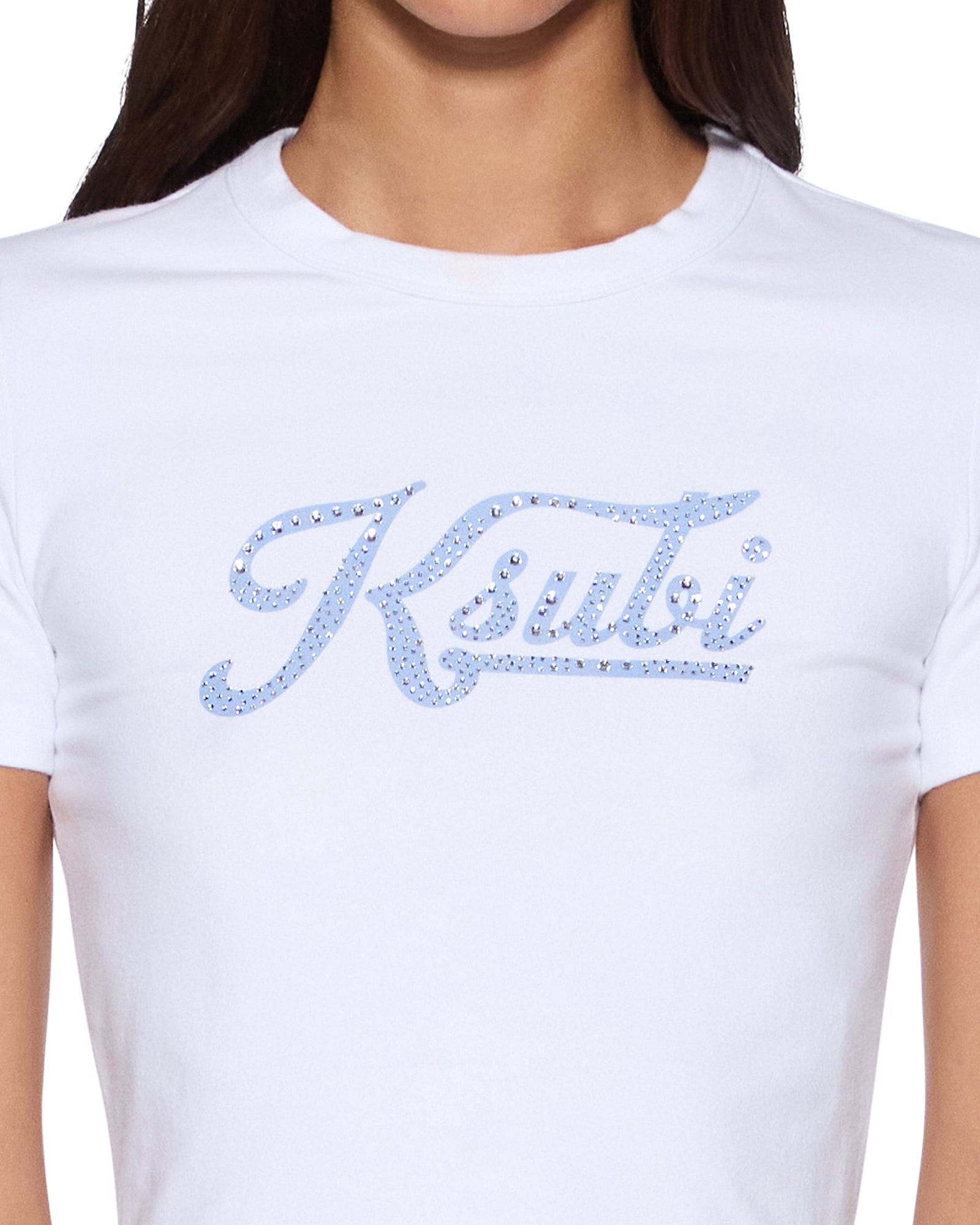 Womens Ksubi Bling Baby Ss Tee White Tees | Ksubi ++