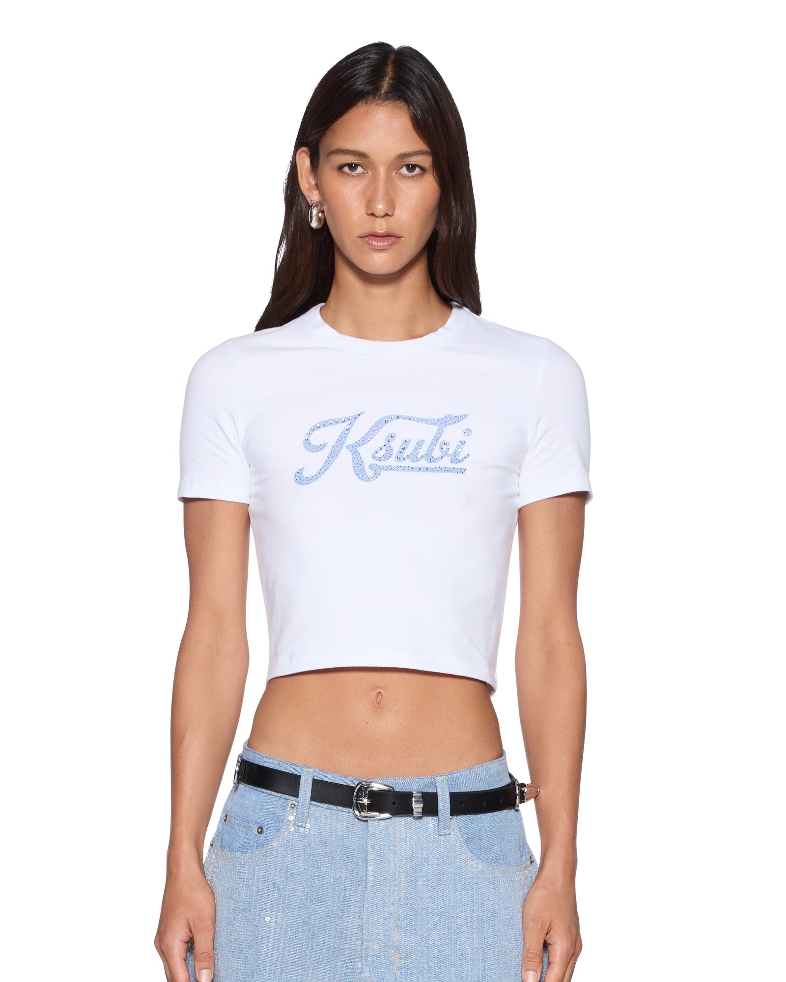 Womens Ksubi Bling Baby Ss Tee White Tees | Ksubi ++