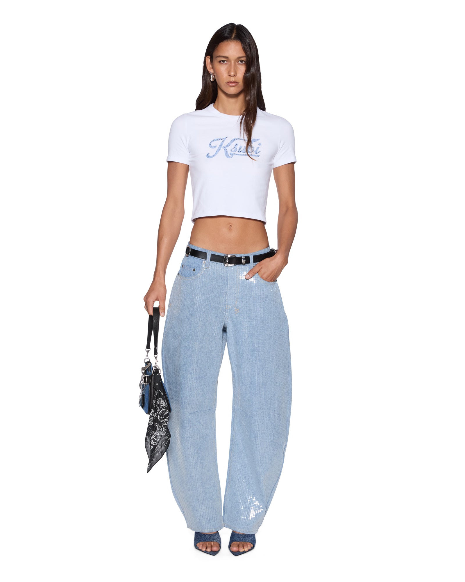 Womens Ksubi Bling Baby Ss Tee White Tees | Ksubi ++