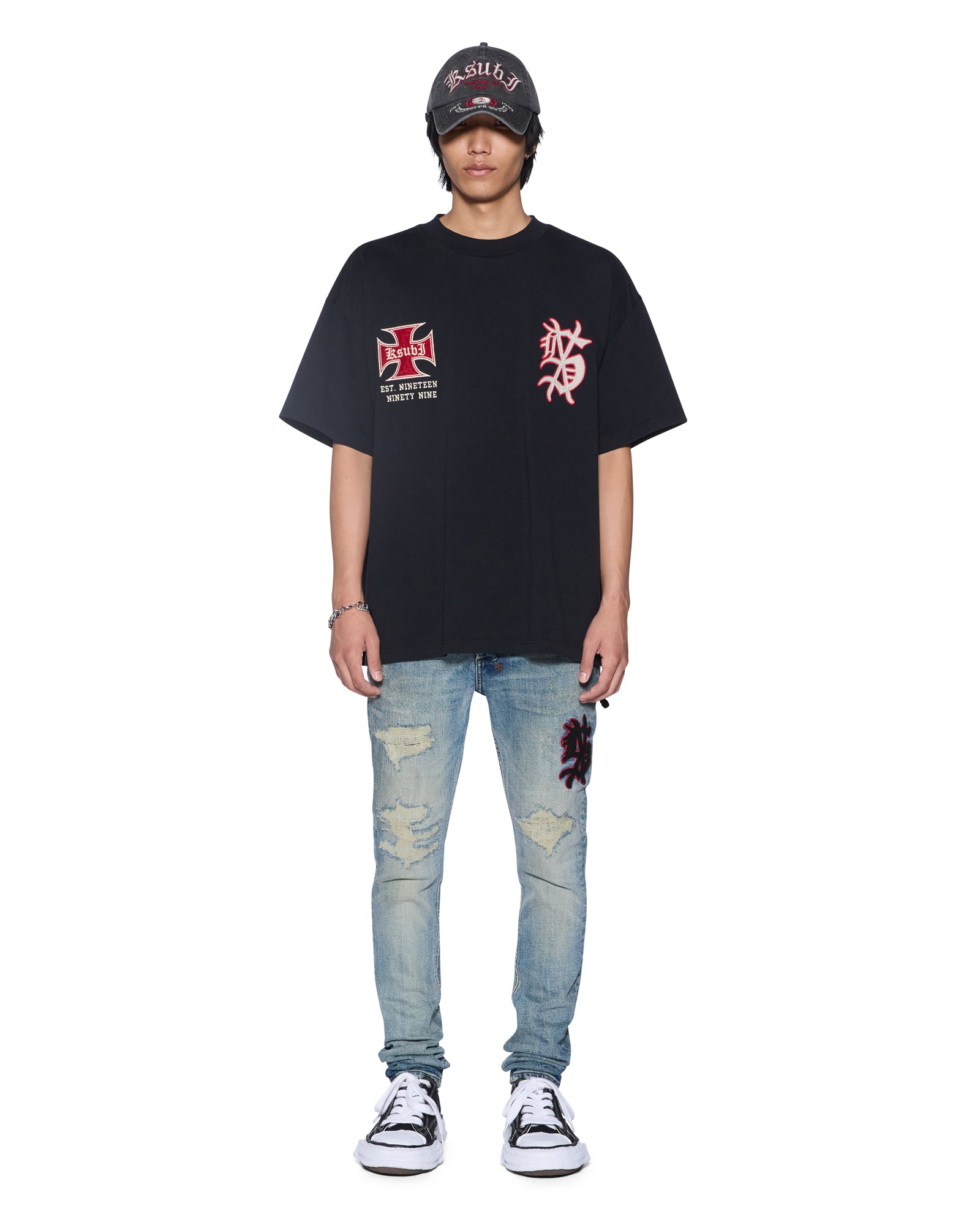 MENS LEAGUE EKCESS SS TEE BLACK OVERSIZED TEES