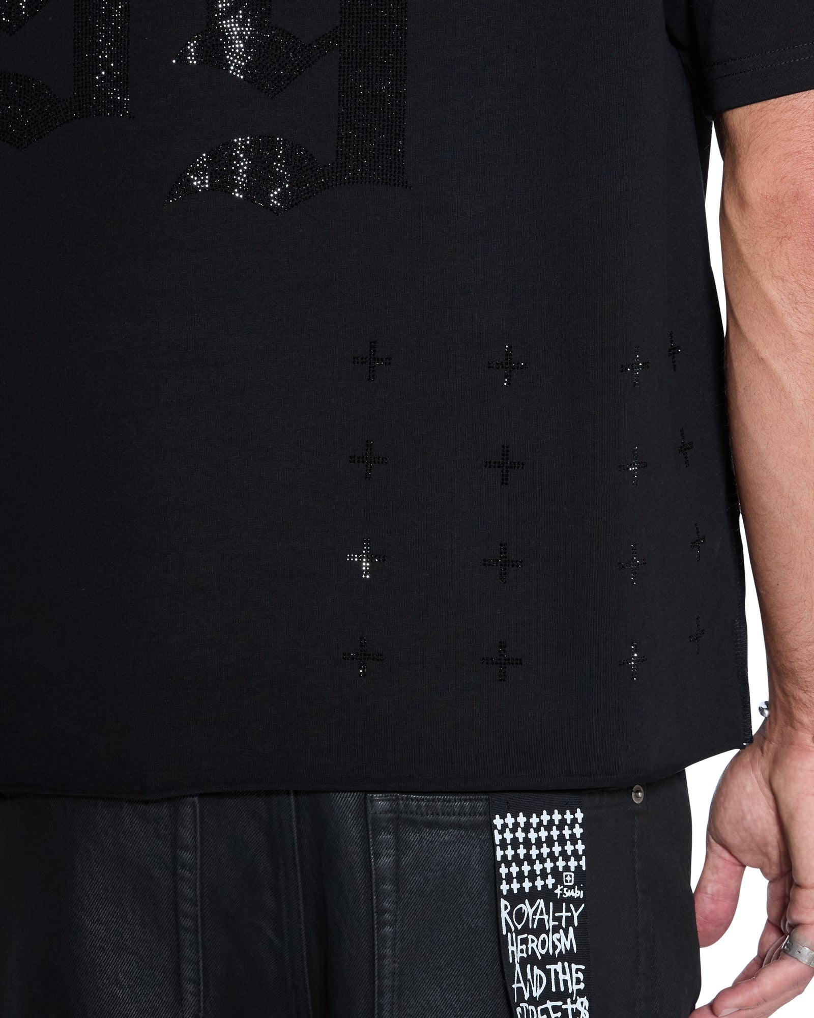 Mens Stardom Ekcess Ss Tee Jet Black Crystal Tees | Ksubi ++ Mens Stardom Ekcess Ss Tee Jet Black Crystal Tees | Ksubi ++