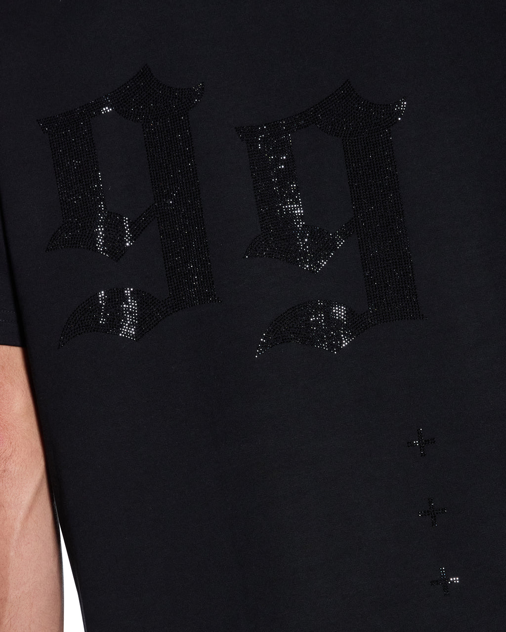 MENS STARDOM EKCESS SS TEE JET BLACK CRYSTAL TEES