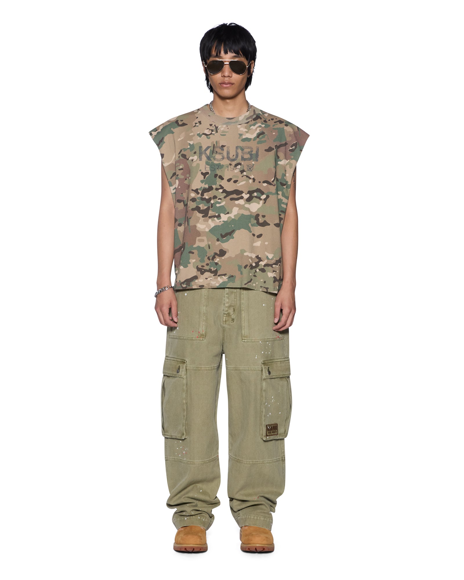 Mens State Ekcess Cut Off Woodland Tees | Ksubi ++