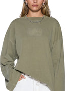 WOMENS STATE STENCIL BOYFRIEND LS TEE MILITANT FASHION TOPS