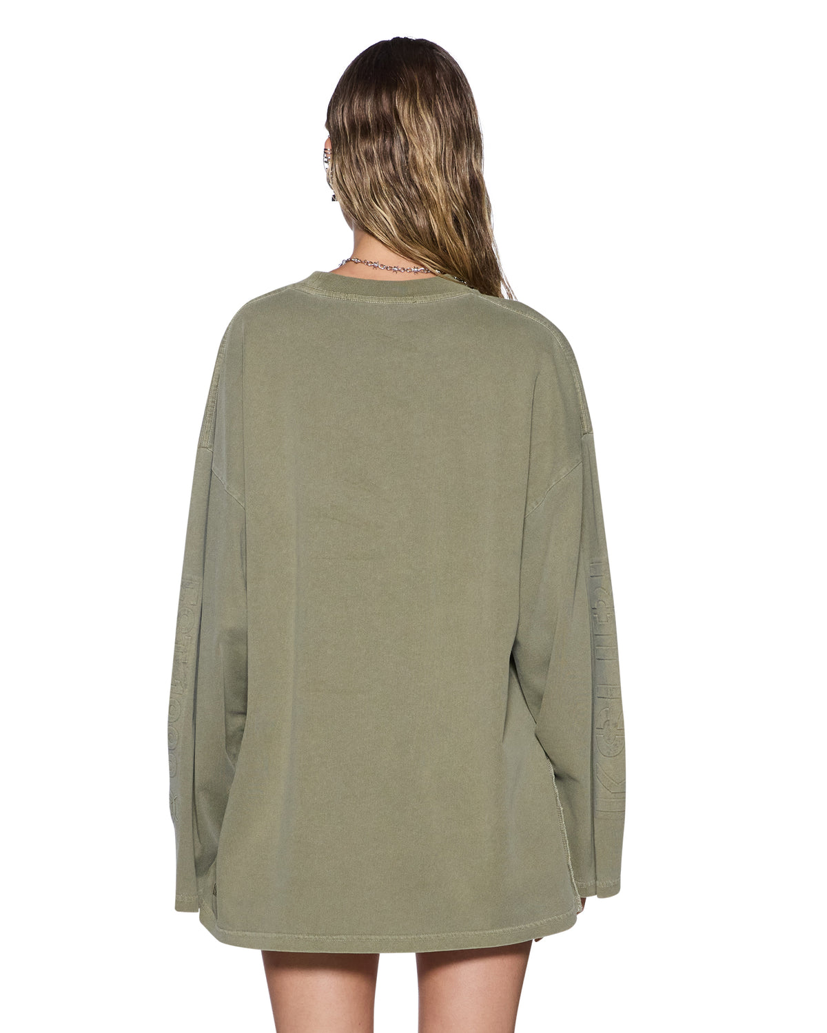 WOMENS STATE STENCIL BOYFRIEND LS TEE MILITANT FASHION TOPS