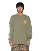 Mens Zero Heroes Ls Tee Militant Oversized Tees - Khaki