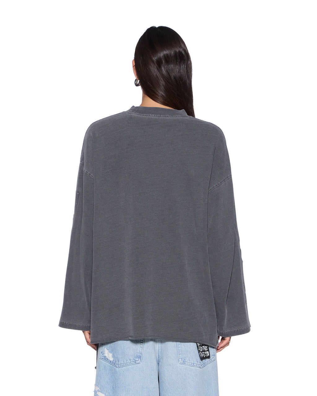 WOMENS SOTT ALTAR BOYFRIEND LS TEE CHARCOAL TEES