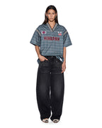 Womens Union Jersey Hunter Plaid Boxy Fashion Tops - Green