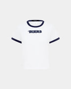 WOMENS 1999 MINI SS TEE WHITE NAVY TEES