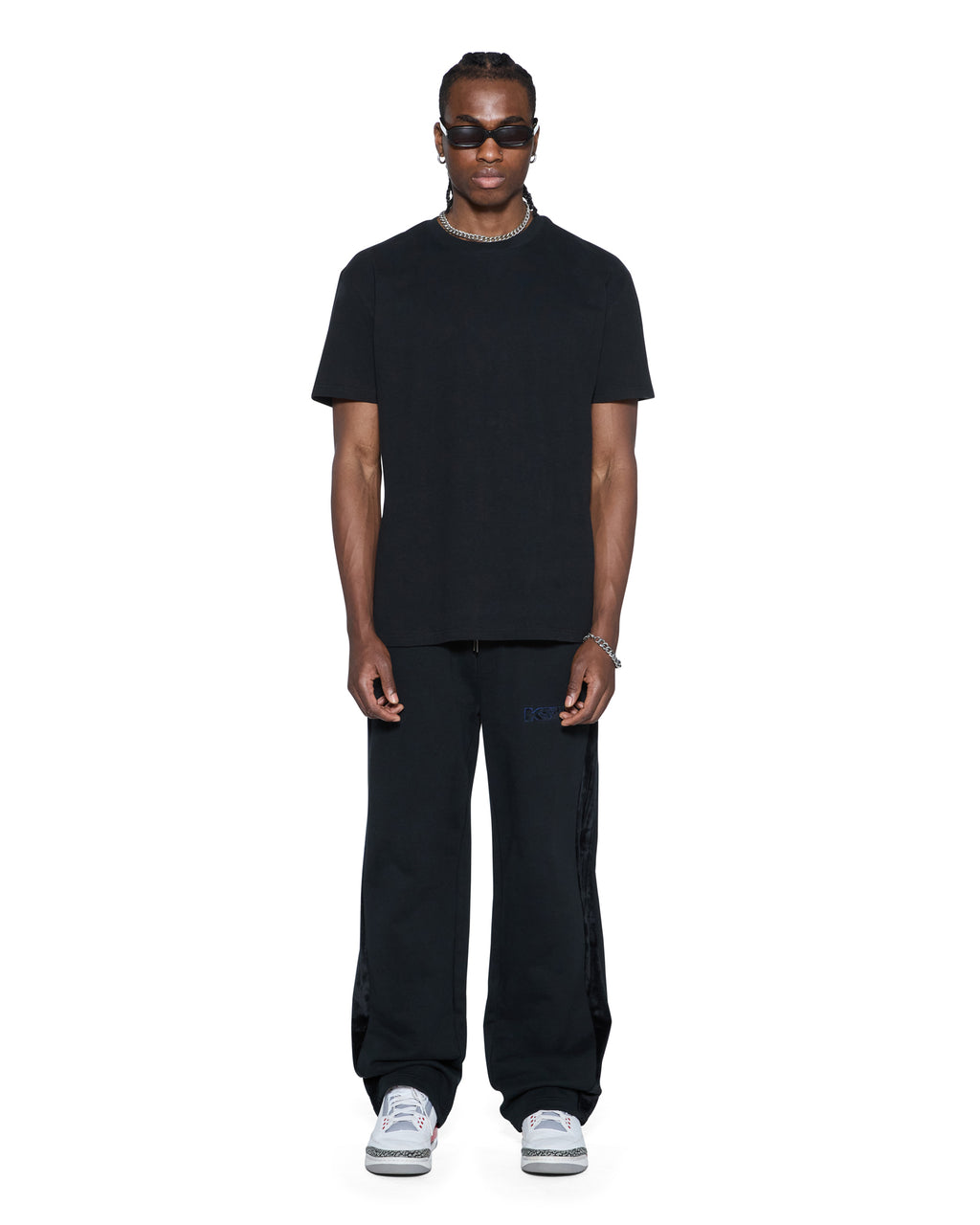MENS 4X4 PAISE BIGGIE SS TEE COBALT BLACK TEES