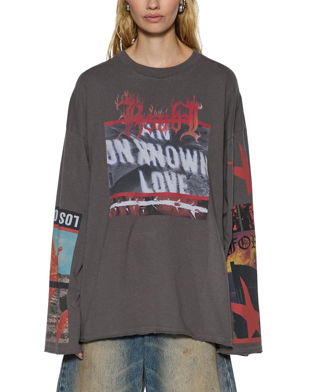 ALTAR LS BOYFRIEND TEE CHARCOAL