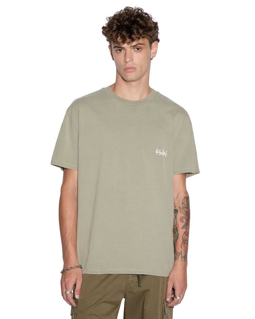 All Day Biggie Short Sleeve Mens T Shirts - Outback Khaki | Ksubi ++