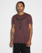 MENS ANGEL SIOUX SS TEE RED STRIPE TEES