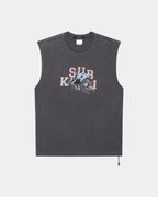 Mens Apex Biggie Slash Tee Faded Black Oversized Tees - Black