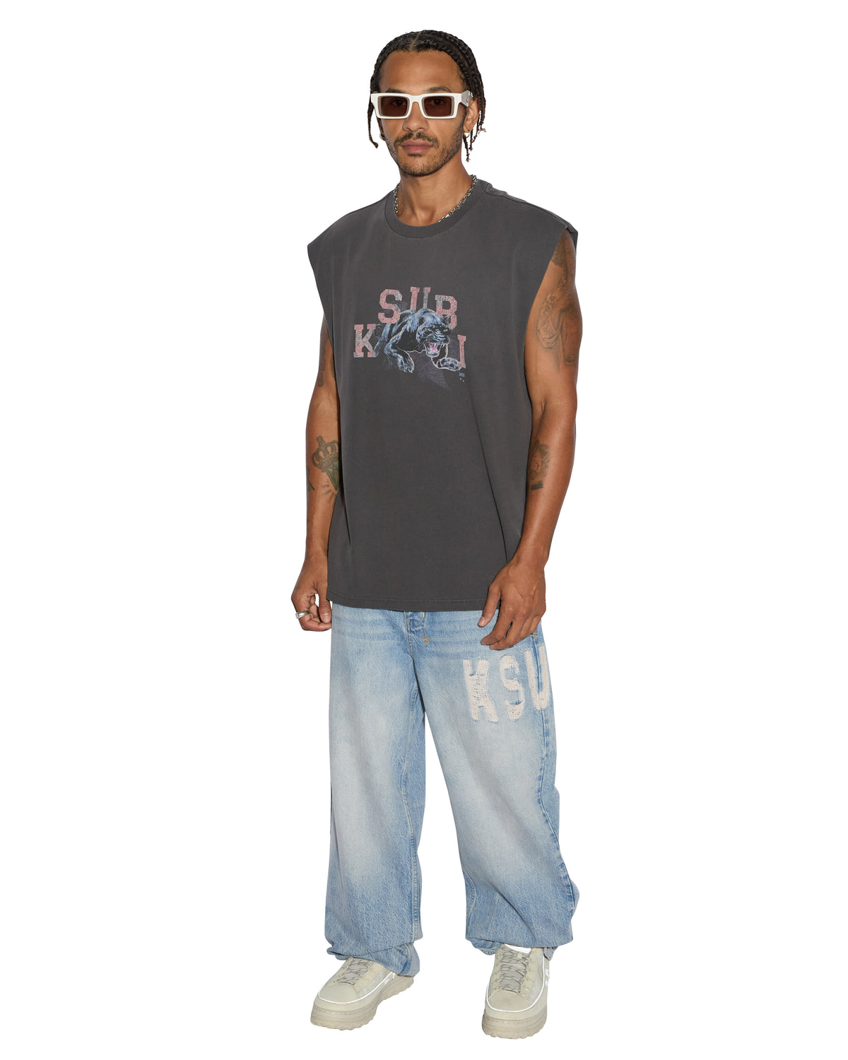 Mens Apex Biggie Slash Tee Faded Black Oversized Tees - Black