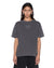 WOMENS  STACKED STITCH OH G SS TEE CHARCOAL OVERSIZED TEES