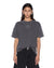 WOMENS  STACKED STITCH OH G SS TEE CHARCOAL OVERSIZED TEES
