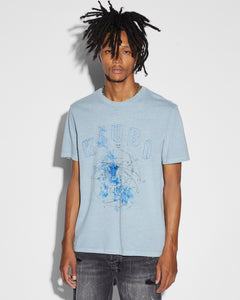 Diagrams Kash Short Sleeve Mens T-shirt - Blue Fin | Ksubi ++