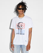 Mens Juice Wrld Kash Ss Tee Vintage White Regular Fleece - White