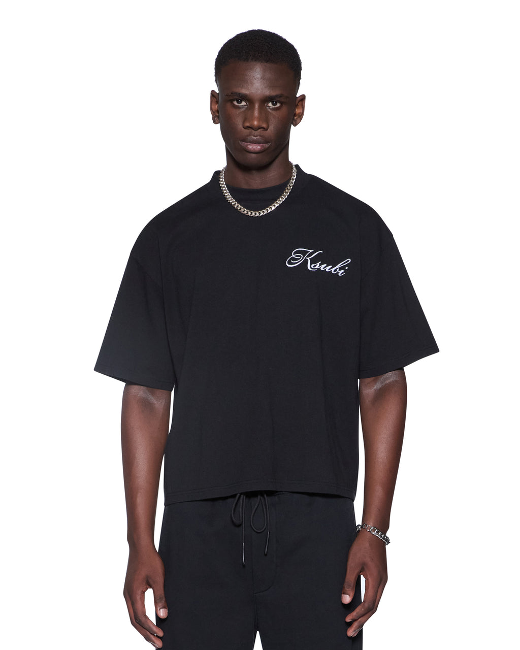 Mens Krown Sid Ss Tee Black Slim Tees - Black