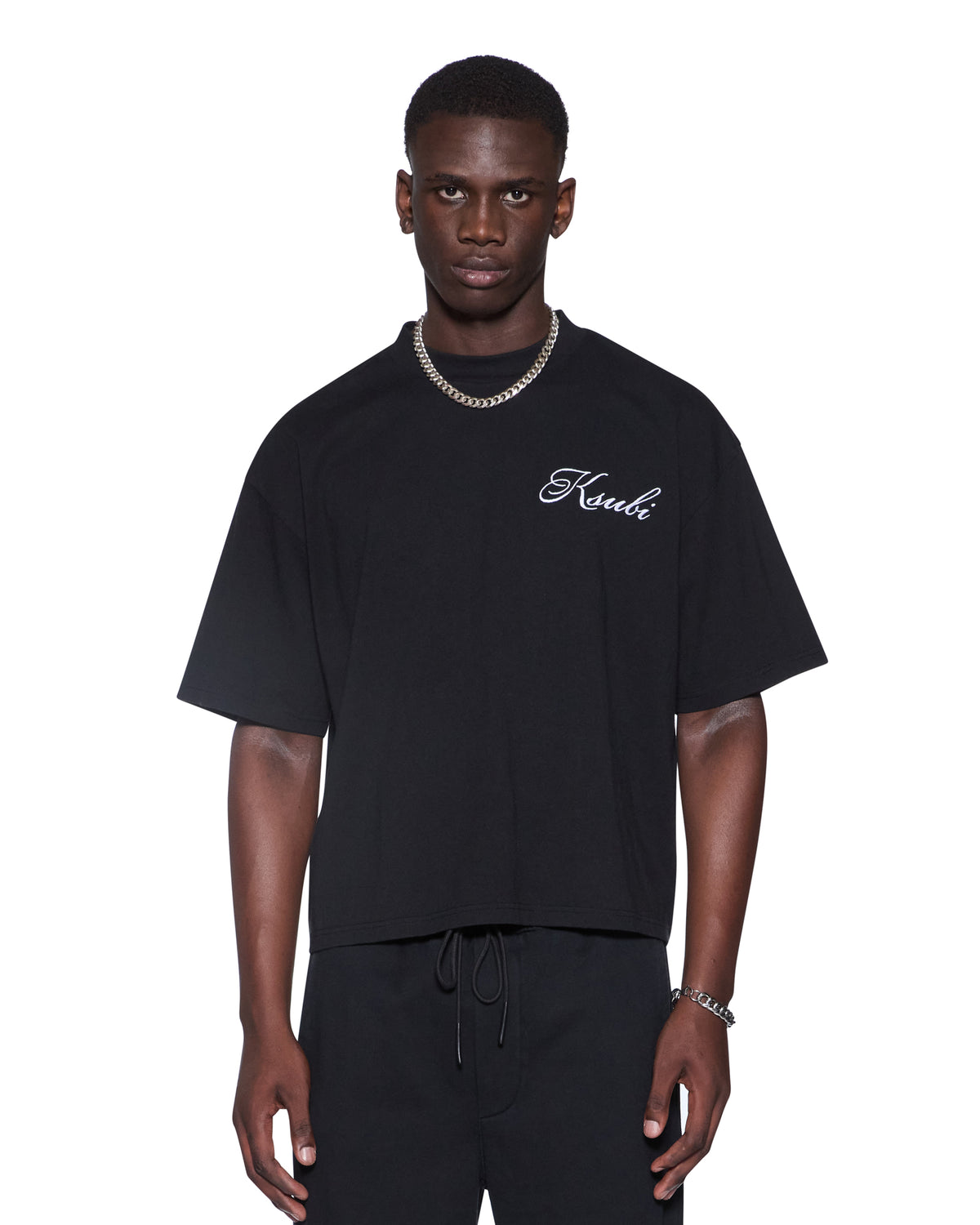 Mens Krown Sid Ss Tee Black Slim Tees - Black