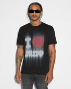 Mens Love Trip Kash Ss Tee Jet Black Regular Tees - Black