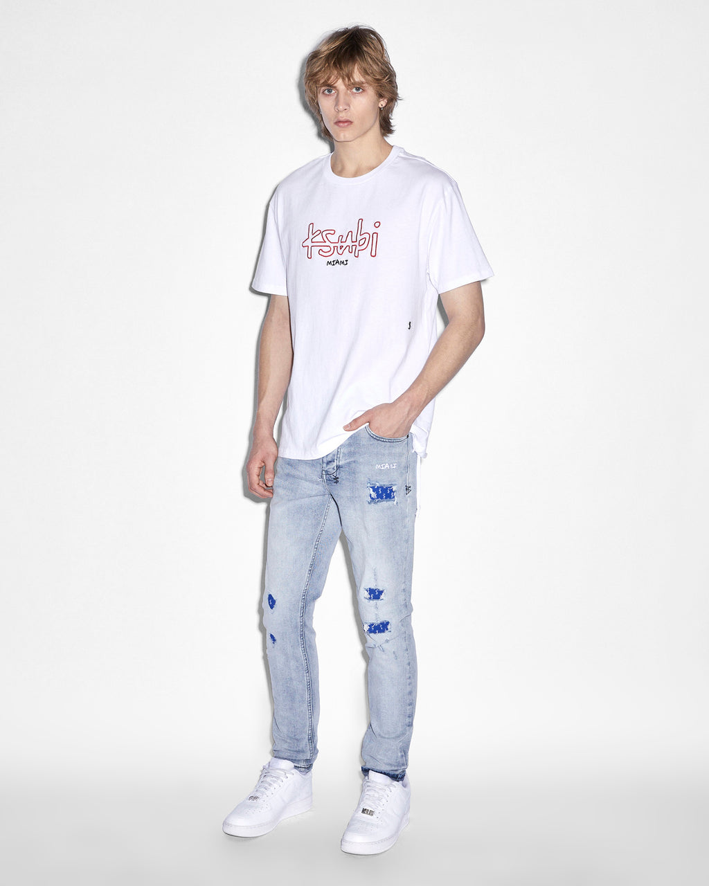 MENS MIAMI 4X4 BIGGIE SS TEE TRU WHITE TEES