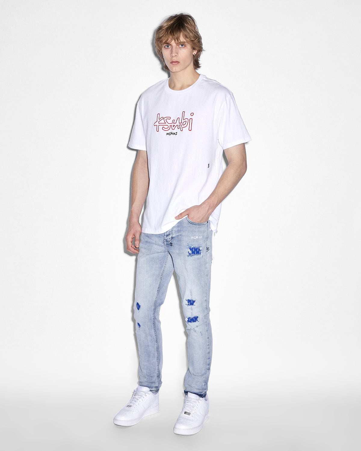 MENS MIAMI 4X4 BIGGIE SS TEE TRU WHITE TEES