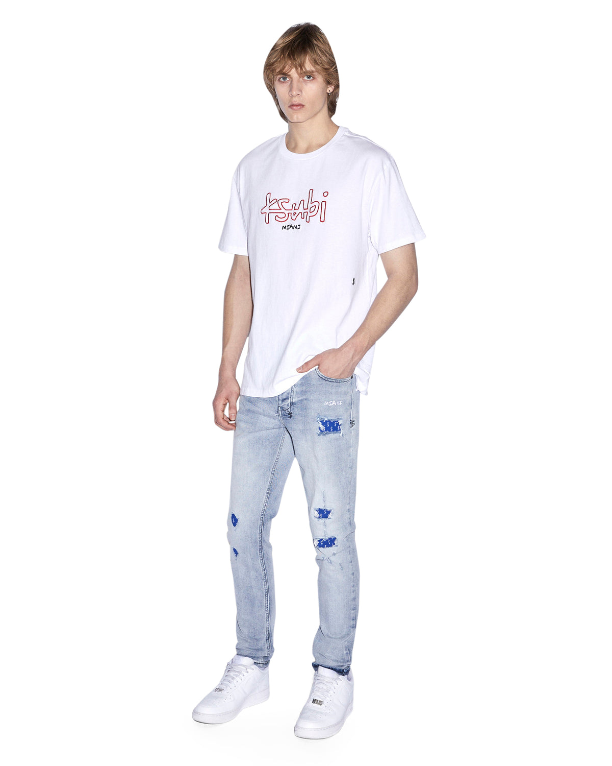 Mens Chitch Miami Philly Blue Slim Denim Jeans - Denim