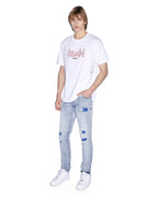 Mens Chitch Miami Philly Blue Slim Denim Jeans - Denim