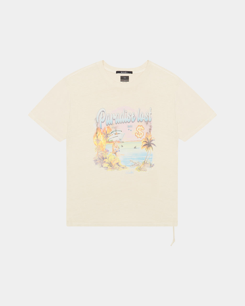 Mens Paradise Biggie Ss Tee Dusty Desert Oversized Tees - Tan