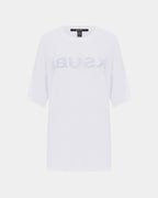 Womens Reverse It Oh G Ss Tee White Oversized Tees - White