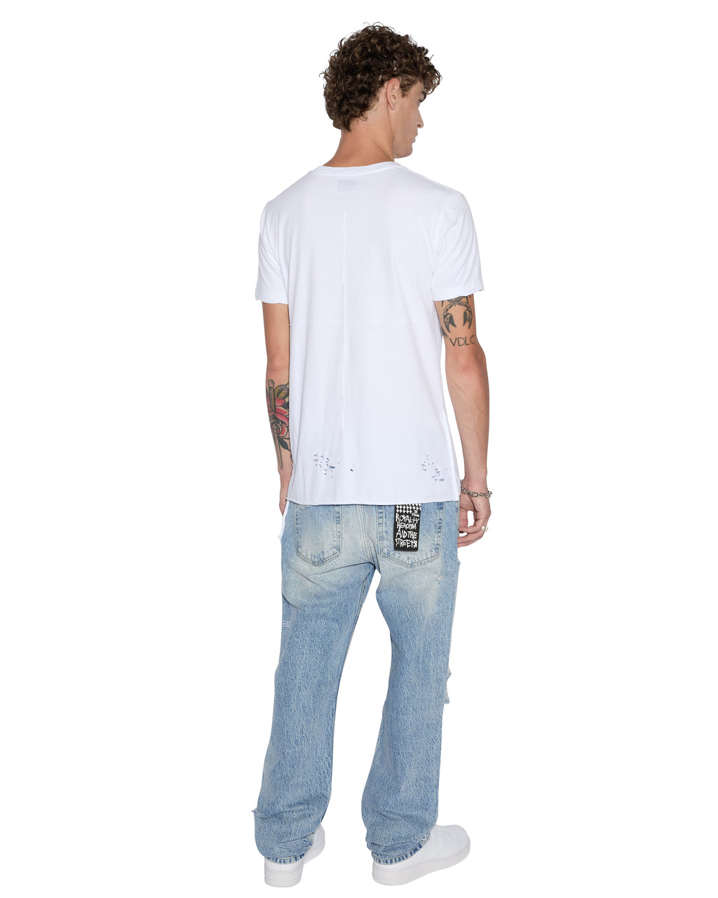 Mens Sioux Ss Tee Vintage White Slim Tees - White